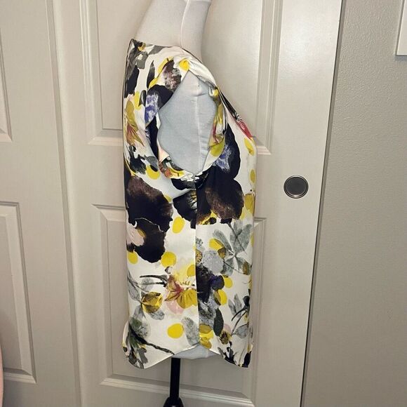 Rachel Rachel Roy Floral Short Sleeve Blouse size Small - Picture 3 of 10